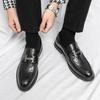 Mens Slip-On Loafer Dress Shoes Office Business Formal Wedding Low-Profile Pointed Toe Rubber Sole