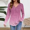 Women Long Sleeve Tops Dressy Casual V Neck Tshirts Basics Tee Vacation Fall Fashion Clothes