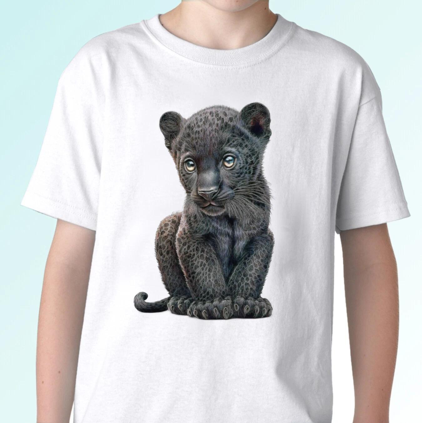 

Black Panther kids boys T-Shirt tee top wild cat animal gift s s kids baby sizes 130