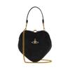 VIVIENNE WESTWOOD Belle Saturn Logo Detachable Chain Strap Cotton Velvet Handbag Women Handbags Black 4B01000DWW00ZLBLACK