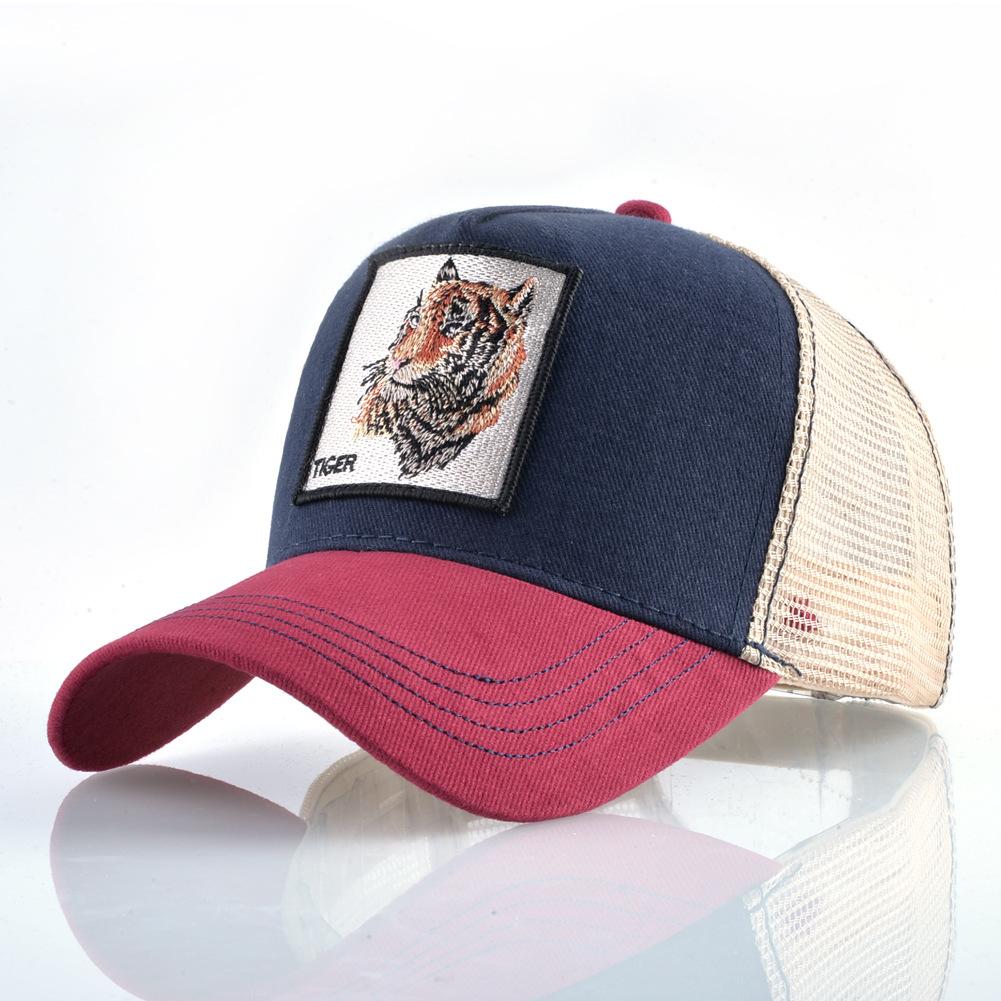 Animal Embroidery Baseball Cap Male Truck Driver Hat Female Cap Outdoor Net Hat