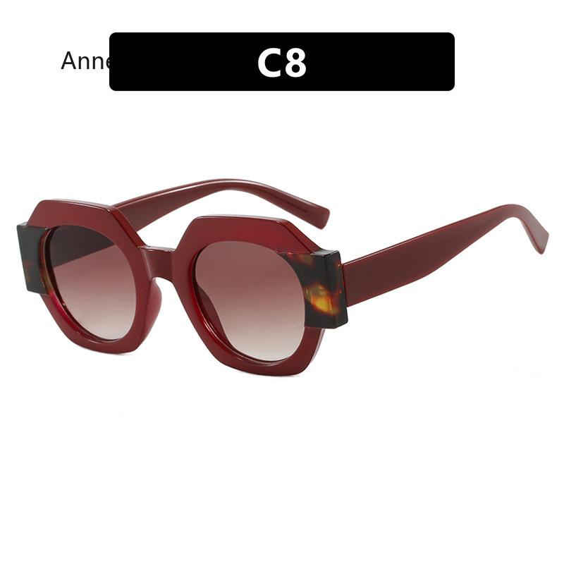 New Fashion Square Sunglasses Woman Vintage Shades  Design Vintage Polygon Sun glasses Female Tourism Glasses Lady Oculos