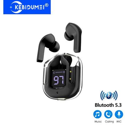 Draadloze oordopjes Transparante oplaadcase Bluetooth 5.3 oordopjes ENC Sportmuziek hoofdtelefoons HiFi stereo oordopjes Power Digitaal display oordopjes