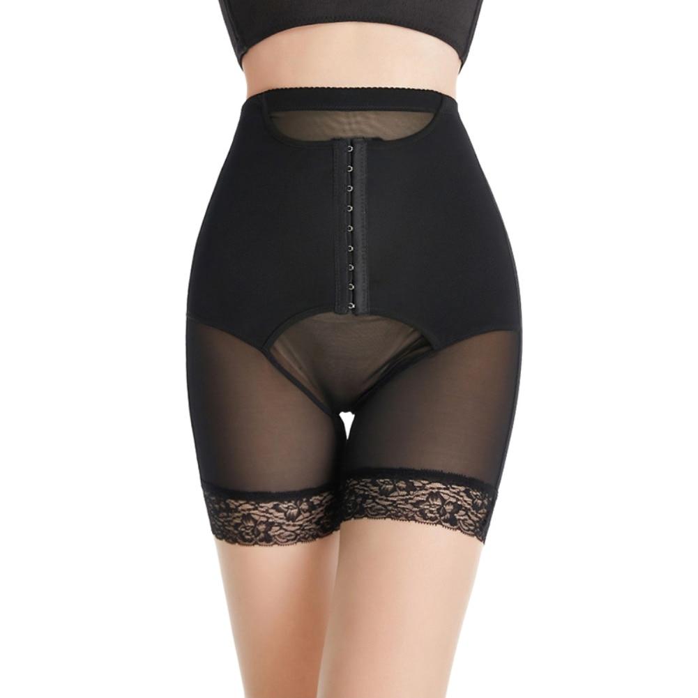 Women High Waisted Breasted Shaping Panties Lace Booty Lifting Boyshorts Tummy Control Thigh Shapewear Adjustable Waist Trainer