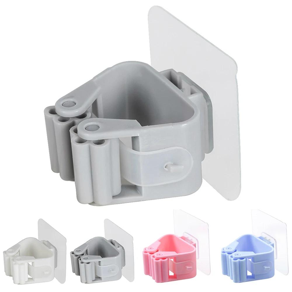 2pcs Home Storage Rack Wall Mounted Bathroom Mop Hook Umbrella Stand Broom Storage Rack Waterproof Brush Broom Hanger