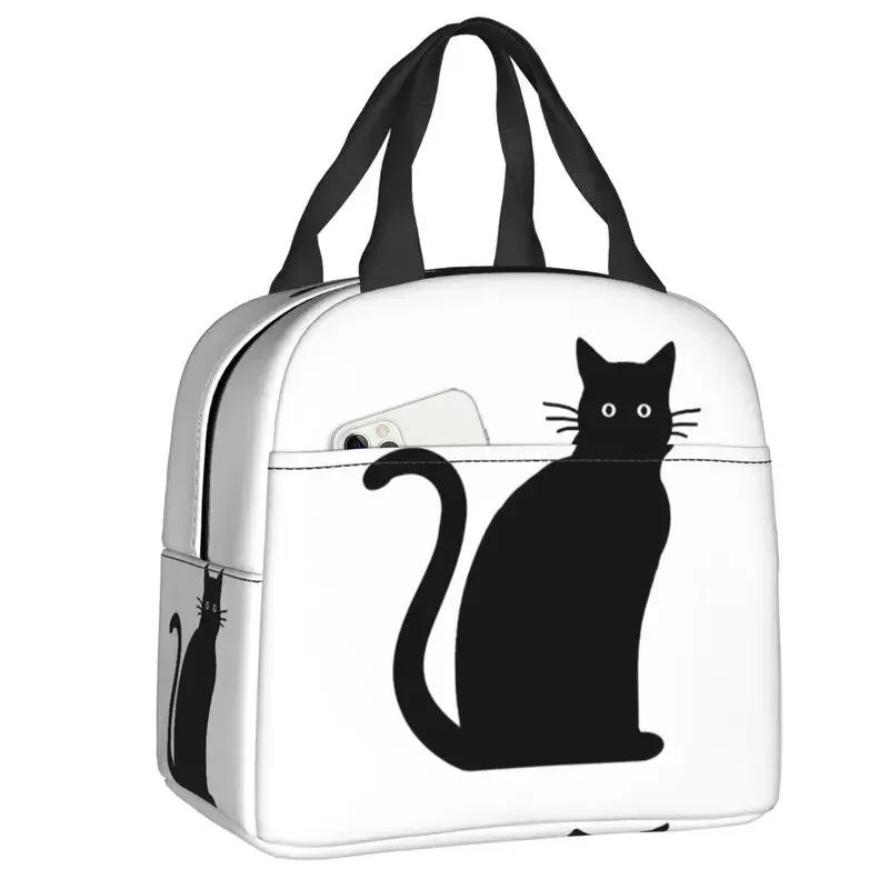 Cat Lunch Bag Women Reusable Cooler Thermal Insulated Lunch Box for School Multifunction Food Bento Box