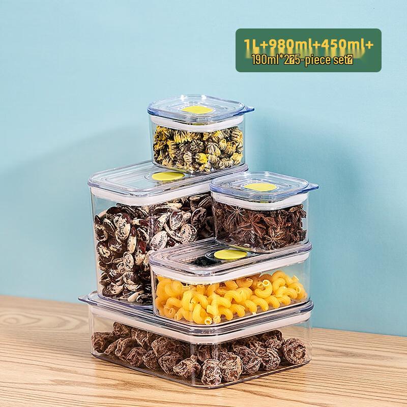 Transparent Plastic Food Storage Container Set