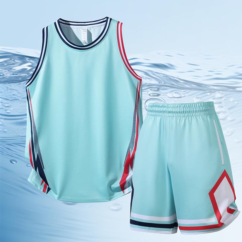 Men's Outdoor Basketball Training Sports Loose and Comfortable Set Summer Fashion Trend Sports Vest Five Point Shorts Set
