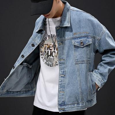 Denim Jacket, Men's Autumn and Winter New Trendy Brand Top, Loose Street Trend, Ruffian and Handsome Denim Jacket