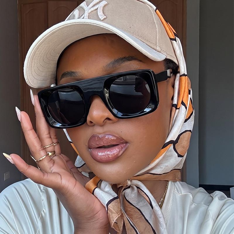 Retro Geometric Square Sunglasses For Men And Women With Uv400 Protection Stylish Outdoor Eyewear