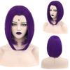 Purple Short Synthetic Wig Cosplay Short Bob Wig Purple Halloween Costume Wigs For Women