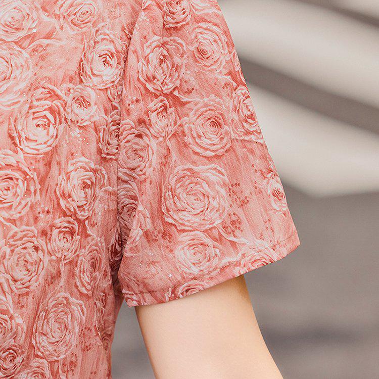 Exquisite Floral Slimming Dress - 2026 Spring New Arrival, Elegant and Tummy-Concealing