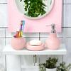 Premium Ceramic Bathroom Accessories Set of 3 | Modern Luxury Bath Set with 300ml Soap Dispenser, Toothbrush Holder & Soap Dish | Home Decor Items
