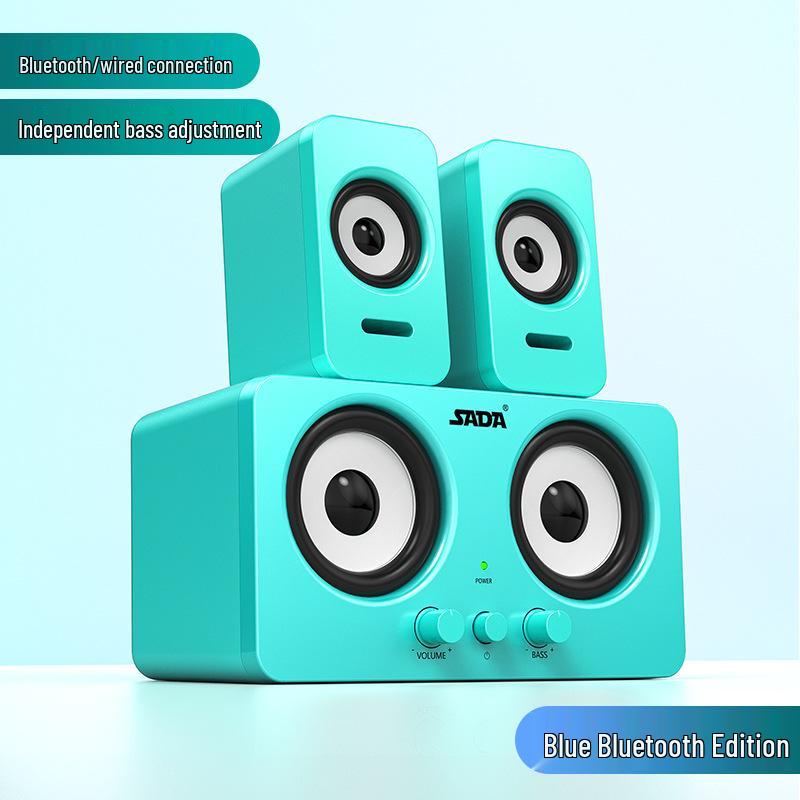 Universal Multimedia Bluetooth Wired USB Desktop Speaker with Subwoofer