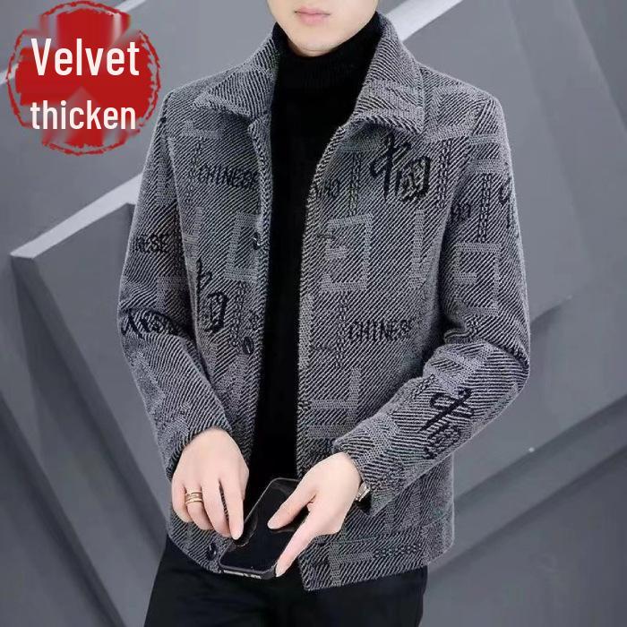 Herfst/Winter 2024 Heren Dikke Berber Fleece Lamswol Jas