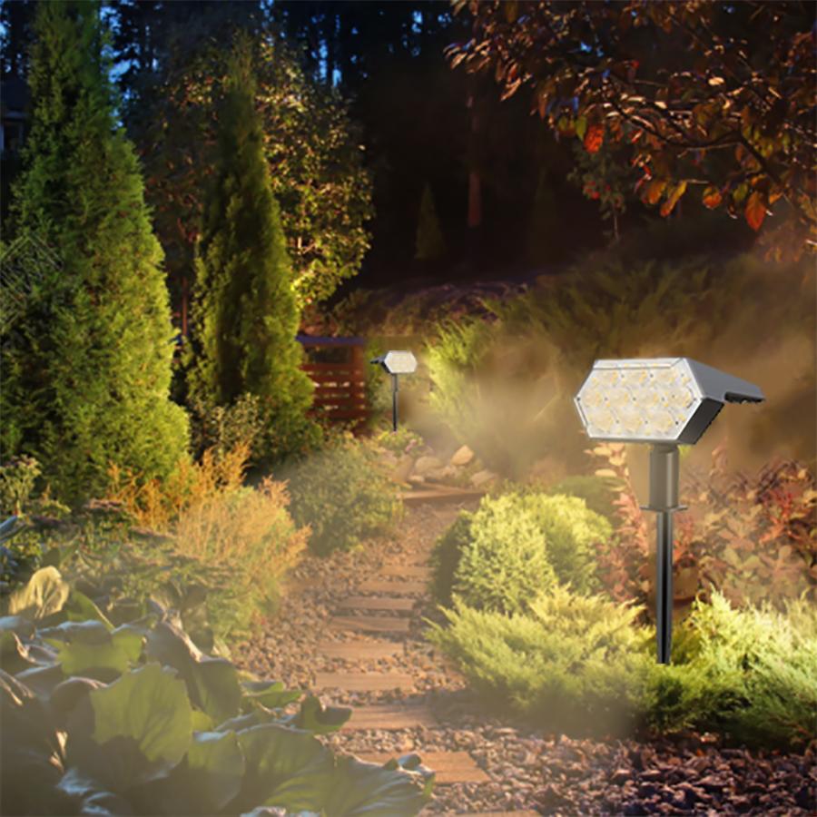 2/4PCS Solar Spotlight IP65 Waterproof Adjustable 92LED Landscape Wall Light Solar Powered Decor for Garden Fence Yard Pathway