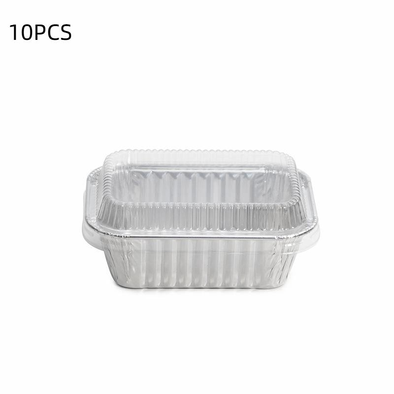 Aluminum Foil Baking Cups-Molded Style, 10 Pack Round Cake Cups with Cover for Birthday and Wedding Parties
