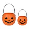Kids Halloween Candy Container Plastic Pumpkin Bucket With Comfortable Handle For Parties And Decoration