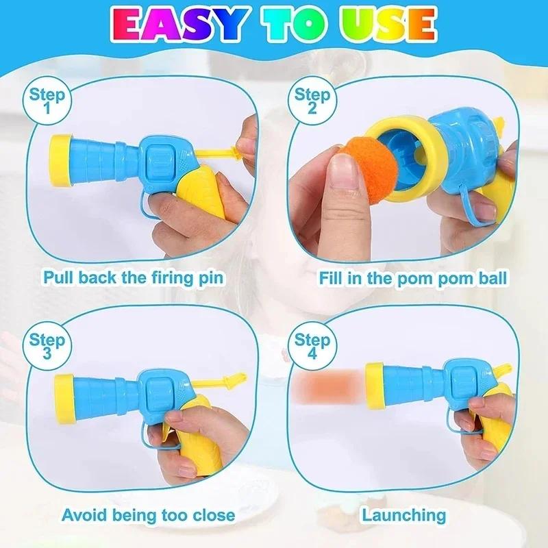 Cats Toys Pet Gun Cats Shooting Interactive Mini Supplies. for Ball Games Training Elastic Creatives Launching Accessories Toy