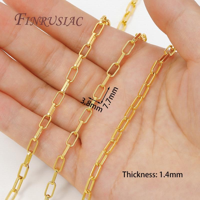 Multiple Styles 1 Meter 18K Gold Plated Brass Necklaces&Bracelets Chains Quality DIY Jewelry Accessories Chain For Needlework