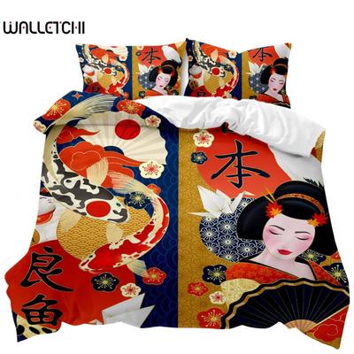 Sada povlečení na přikrývku Japanese Element Geisha Japanese Culture Theme Twin Povlečení Double Queen King Size Polyester Qulit potah