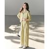 TERRE BLEUE Women's Loose Fit Workwear Two-Piece Set