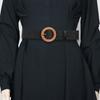Plastic Buckle Waist Belt Aesthetic Braided Belt Decorative Waistband Wide Belt for Dress Elegant Weaving Waiststrap