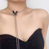 Silver Black Butterfly Necklace Classic Butterfly Clavicle Chain Butterfly Chain Choker  Lady/Girls