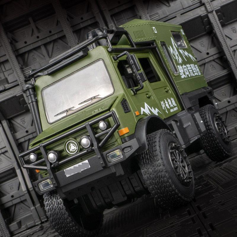 Simulation Großes Reise-RV-Legierungsmodell Camper Akustooptische Stoßfeste Kraft Spielzeugauto