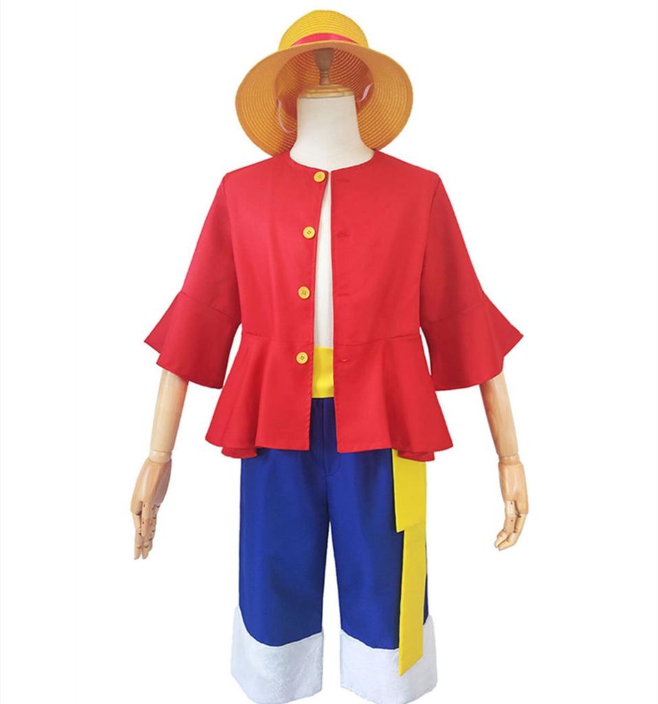 Anime Piece Cosplay Monkey Costume D. Luffy Halloween Clothes Costume