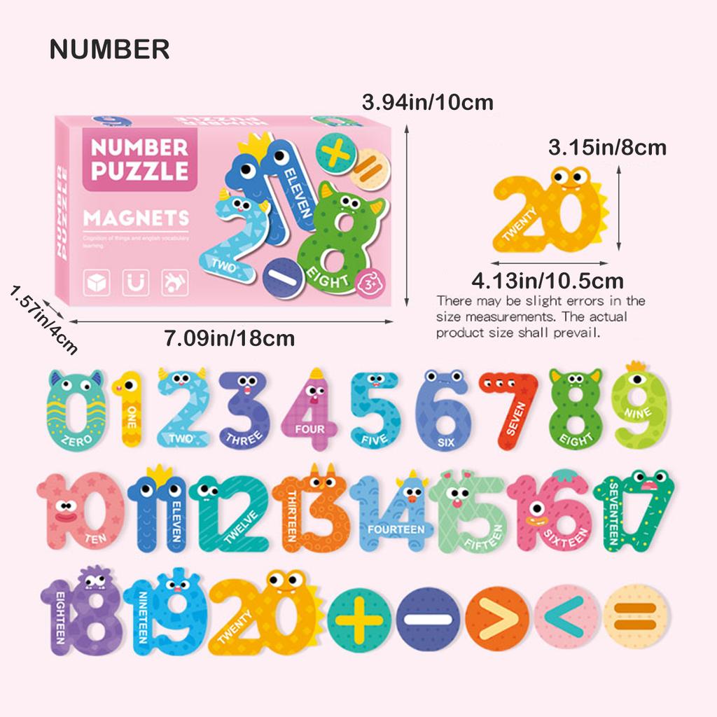 Magnetic Stickers Puzzle, Letters, Numbers, Fruits, Dinosaurs, Animals, Transportation Early Education Puzzle Toys For Kids