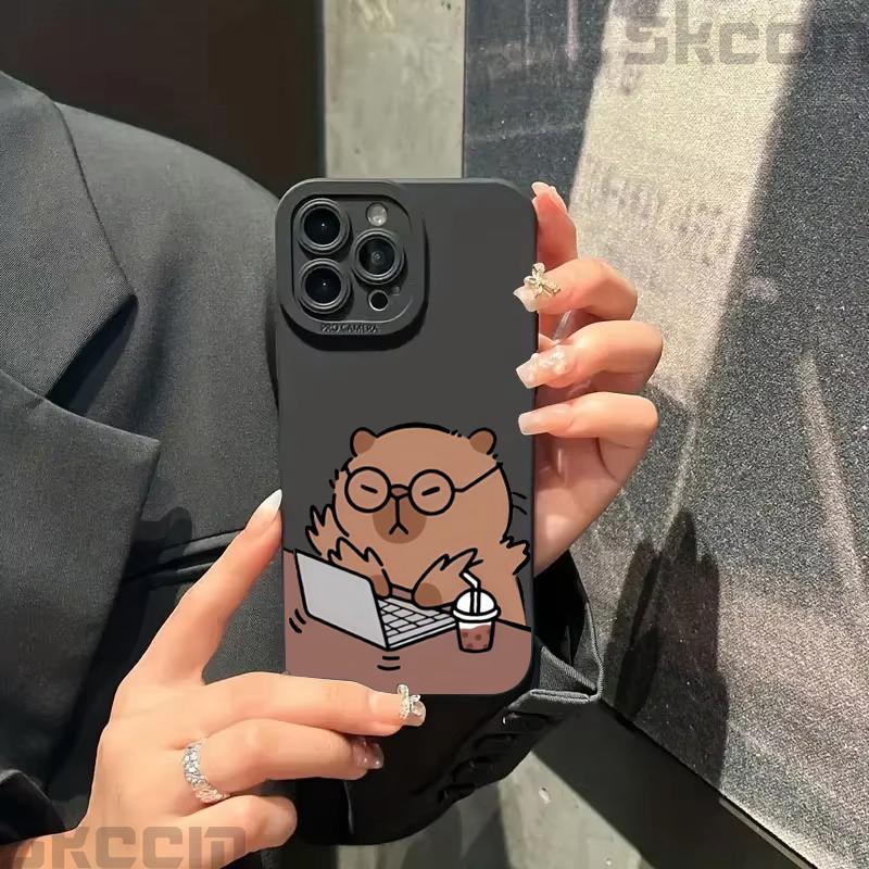 Funda de Teléfono con Estampado de Capibara de Dibujos Animados Para Samsung Galaxy S25 S24 S23 Ultra S22 S21 Plus S20 FE A55 A54 A35 A15 Funda Protectora Antigolpes