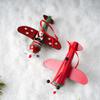 Wrought Iron Airplane Christmas Ornaments Santa Snowman Reindeer Pilot Hanging Decor Vintage Style Xmas Tree Decoration