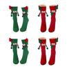 Christmas Cartoon Socks Men Women Stretchy Funny Socks Magnetic Suction 3D Doll Couple Socks for Winter Gift Christmas Parties