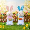 1-3 PCS Easter Decorations Glowing Bunny Doll Small Rabbit Ornament New Year Gift Holiday Decoration Festive Home Accent Display