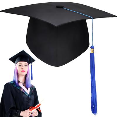 Schulabschlussfeier Quasten Kappe Doktorhut Universität Bachelor Master Doktor Akademischer Hut NEU Schwarzer Doktorhut
