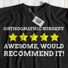 Unisex Funny Temporomandibular Joint Surgery Jaw Operation TMJ Gifts Mouth Tee
