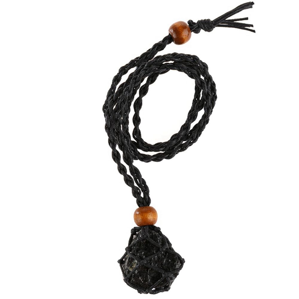 DIY Hand-knitted Braided Necklace Cord Empty Stone Holder Necklace Cord Crystal Necklace Holder