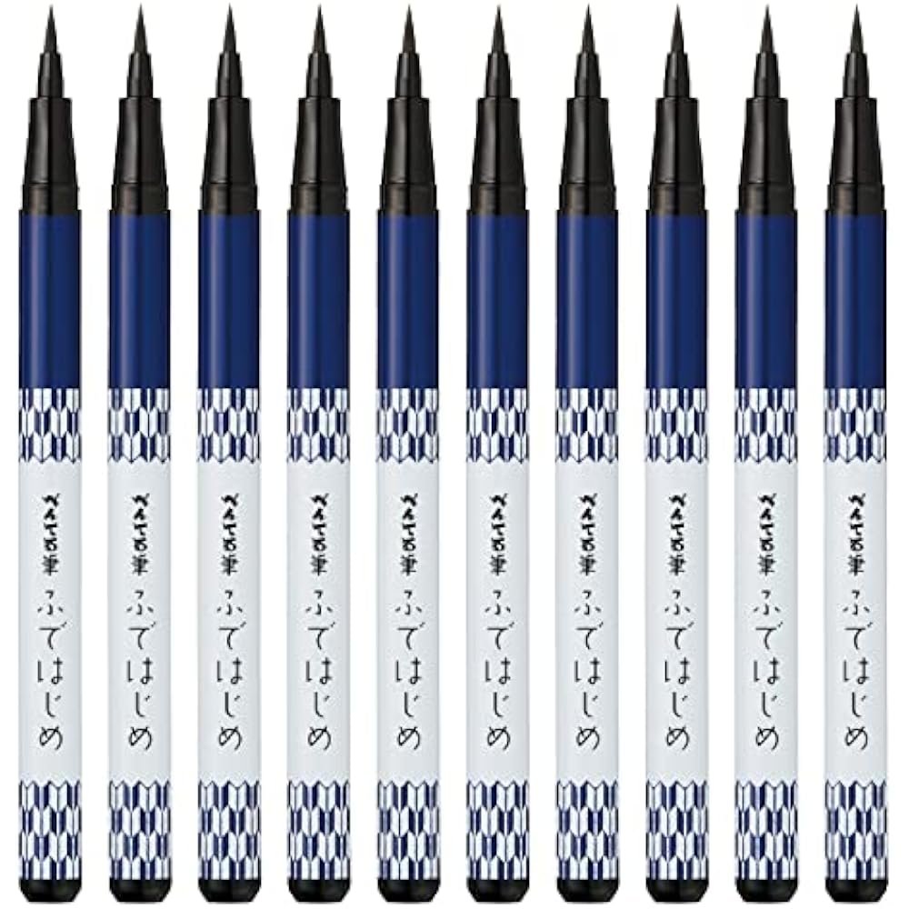 Pentel Brush Pen Pentel Brush with Feather and Arrow Feather Pattern 10 pcs XGFD40CA1-A