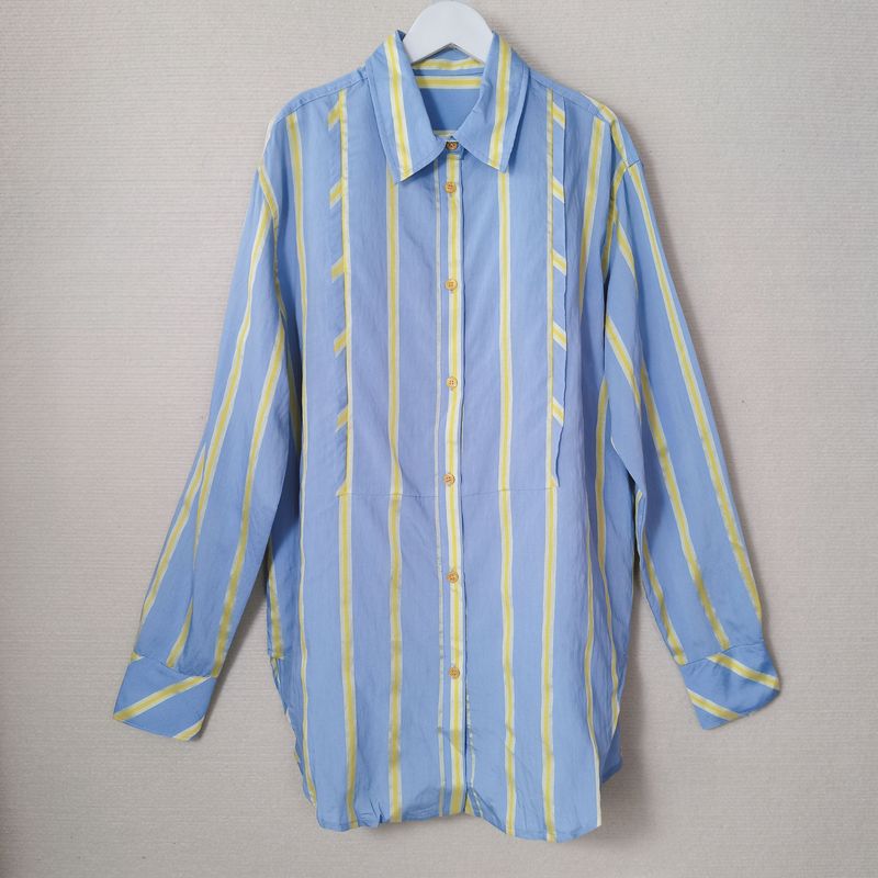 Export Export Original Order Leftover Stock Color Stripes Long Sleeves Shirt Women's Western Style All-Matching Casual Tops Spring New Sunscreen