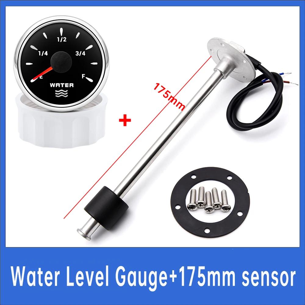 100mm-500mm Car Water Level Gauge Sensor+Water Level Indicator 7 Colors 0-190ohm Water Level Meter Digital Pointer Gauge