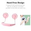 Portable Fan Hand Small Personal Mini USB Fan Rechargeable Neck Fan 3 Speeds for Office Travel Outdoor Camping