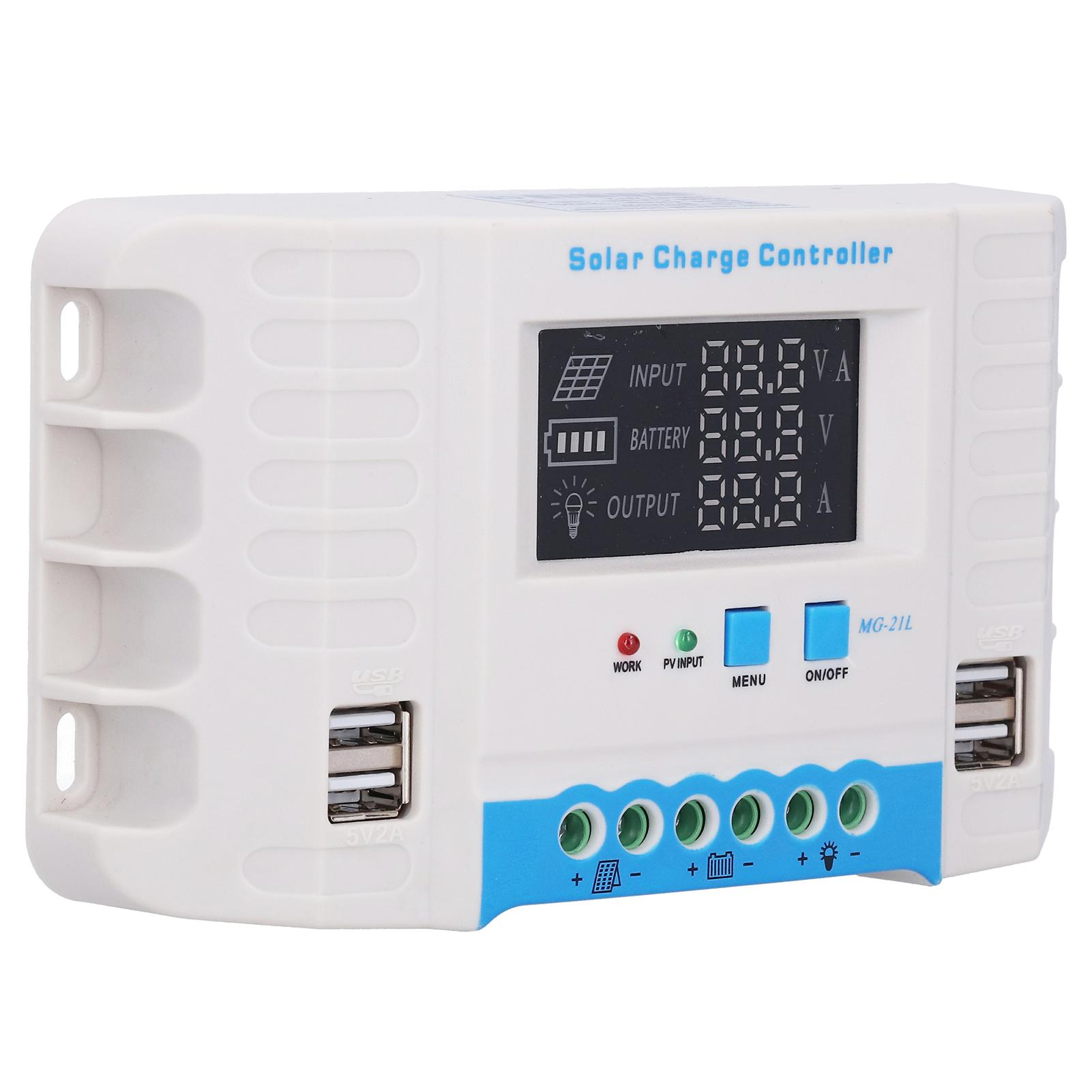 

Контроллер заряда солнечной панели PWM 10A Бытовой ABS-корпус ЖК-дисплей MG2430Z 12В24В