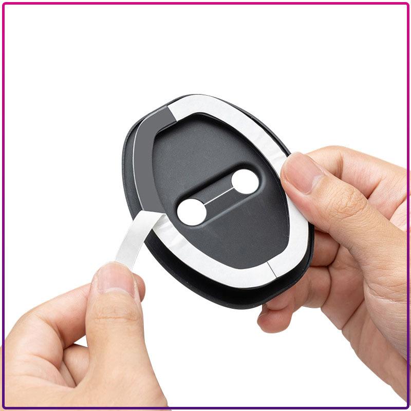 4Pcs Silicone Car Door Lock Protector Cover Stickers For Mercedes-Benz C320 CL55 CL600 CL65 C240 C280 C320 W203 W204 W205 AMG