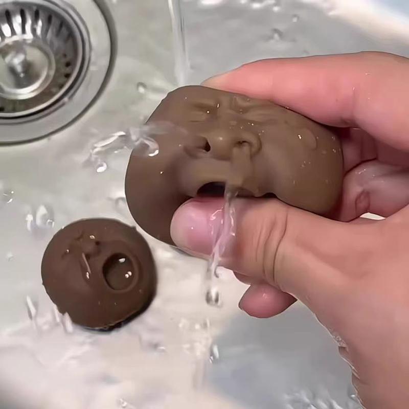 Spielzeug Neuheiten Geschenke Lustiges Gähnendes Gesicht Tee-Haustier Entspannen Nase drücken Wassersprüh-Fidget Angst Stressabbau Für Erwachsene Kinder