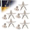 50 Sets Leather Rivets Screw Kit, 14mm Star Shape Rivet Studs Zinc Alloy Rivet for Shoes Bags Clothing Decoration(Silver)