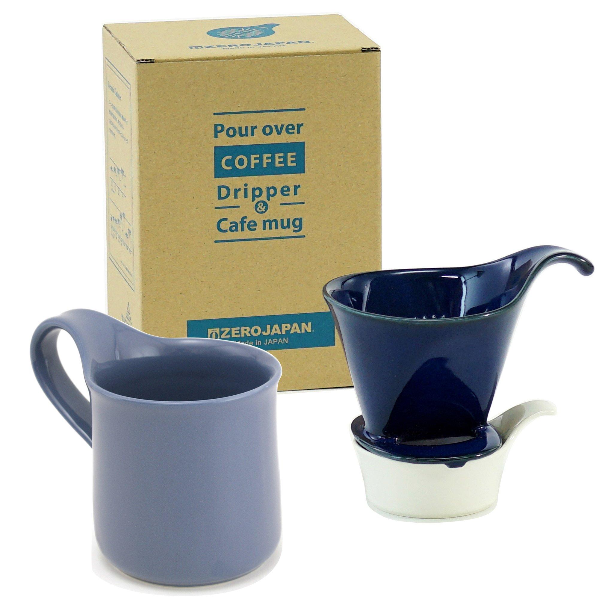 

ZEROJAPAN Gift Set: Coffee Dripper L & Cafe Mug (with Tray), Violet, DMZ-16 JB/VI