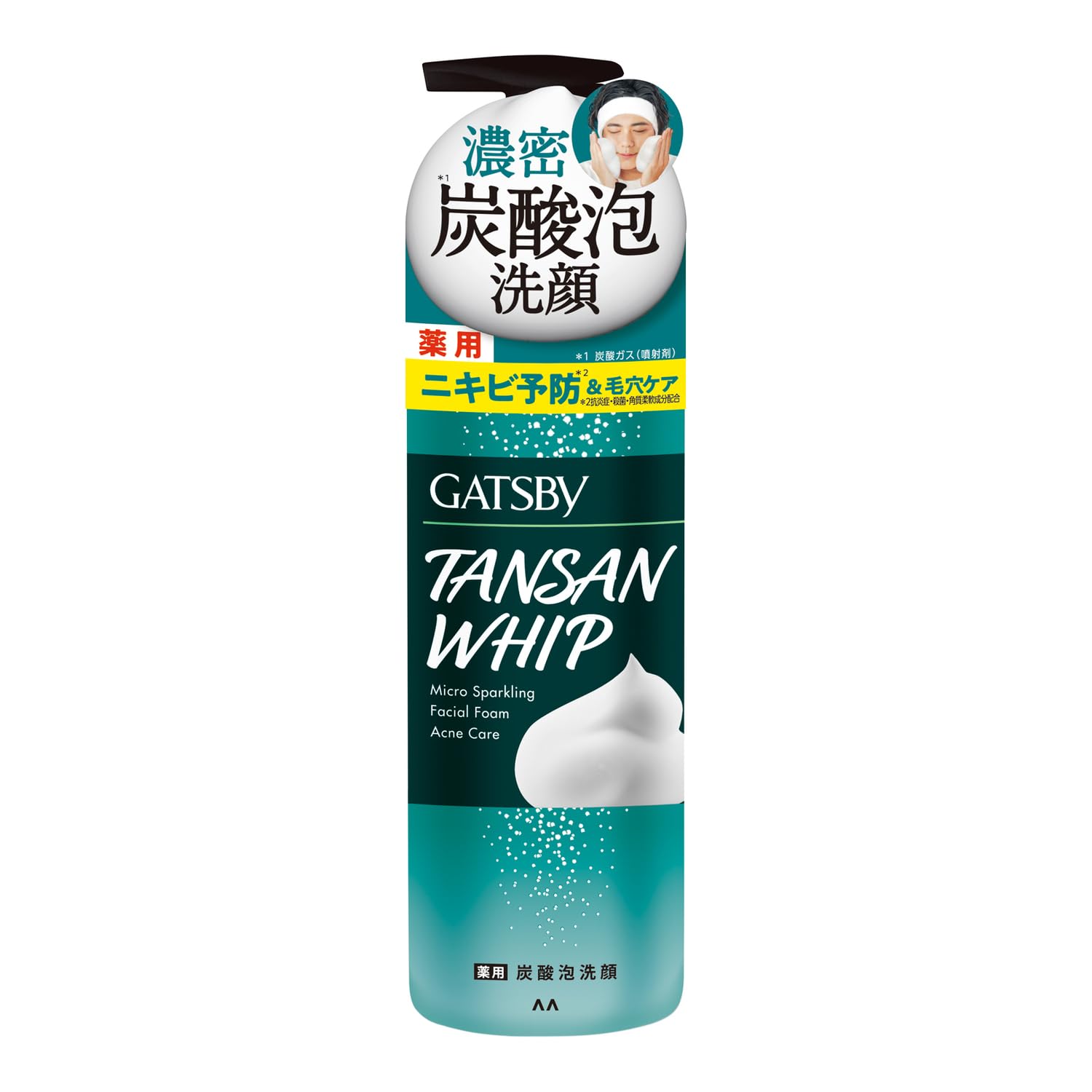 

GATSBY Micro Sparkling Foam Face Wash Care Уход за кожей с акне Плотная пена для умывания лица Уход за кожей с акне 200 г [Квази-лекарство] [Мужская профилактика] белый