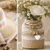 1pcs Lace Mesh Trim Burlap Ribbon Roll 5.5 Yards Lace Burlap Ribbon Jute Ribbon Roll  DIY Crafts