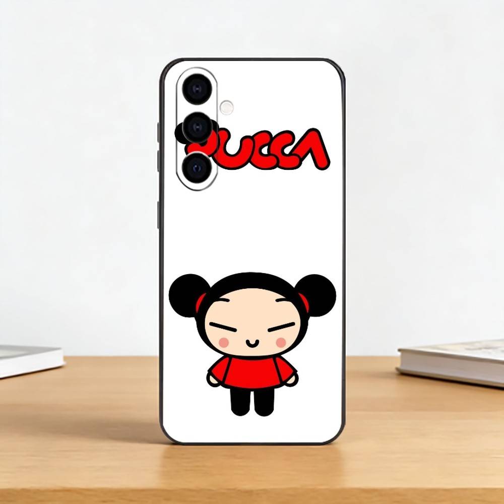 

Pucca C-Cartoon Garu Phone Case For Samsung Galaxy A73,A72,A71,A70,A53,A52,A51,Soft Silicone Black Cover Samsung a41